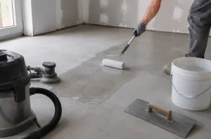 Vérification d’un ancien ragréage avant de couler une nouvelle couche